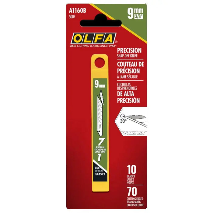 OLFA A1160B Lames Graphiques sécables de 9mm paquet de 10