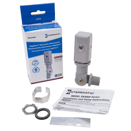 Intermatic EK4236S Nightfox Photocontrôle électronique à tige et support pivotan 120-277 V Extérieur