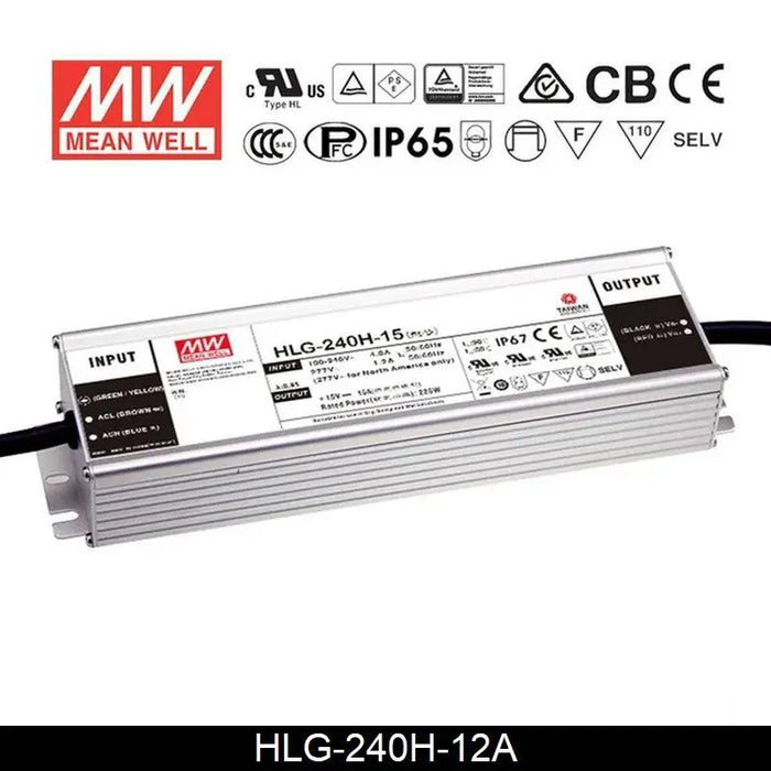 Mean Well HLG-240H-12A Bloc d'alimentation DEL 12V de 240W constant