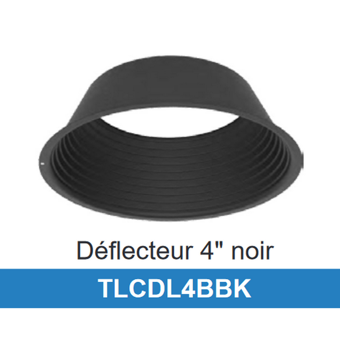 Technilight déflecteur pour plafonnier DEL TLCDLUS4R12AWH 4"