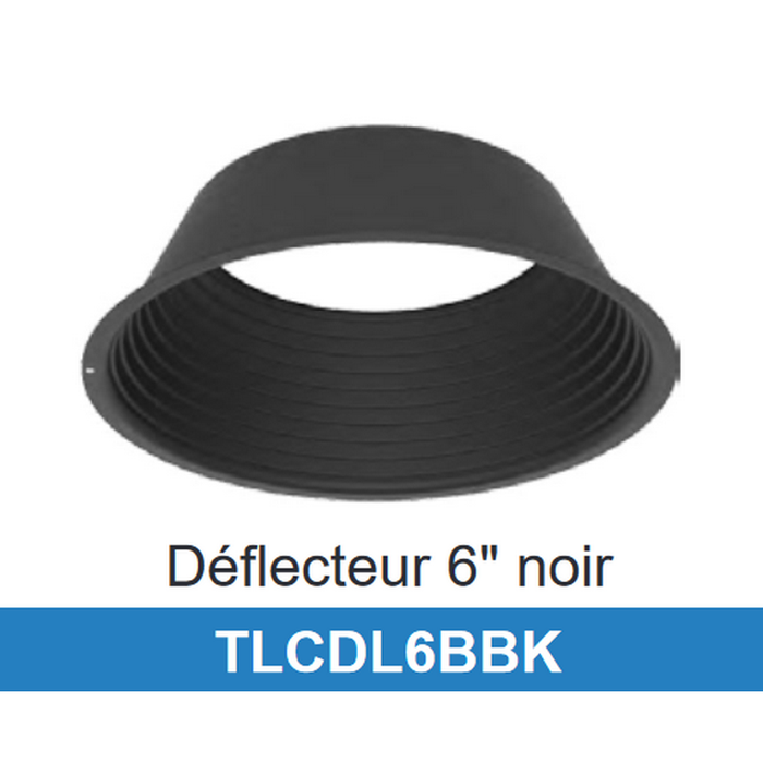Technilight déflecteur pour plafonnier DEL TLCDLUS6R17AWH 6"