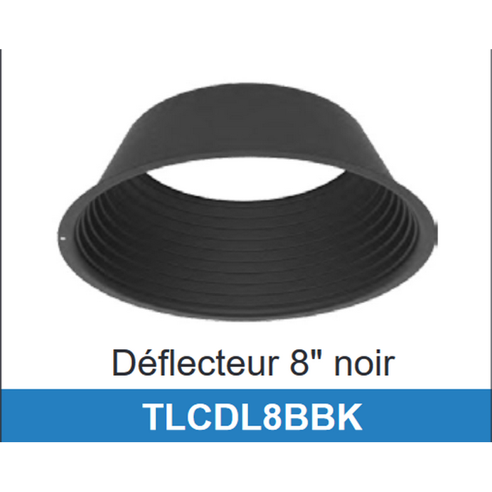 Technilight déflecteur pour plafonnier DEL TLCDLUS8R21AWH 8"