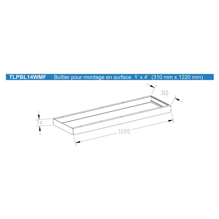 Technilight Série TLPBL Boitier de surface pour plafonnier DEL intérieur ACCESSOIRE