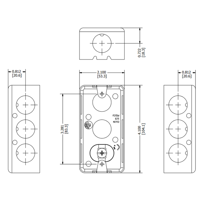 2018 4" x 2-1/8" x 1-1/2" Electrical Utility Box