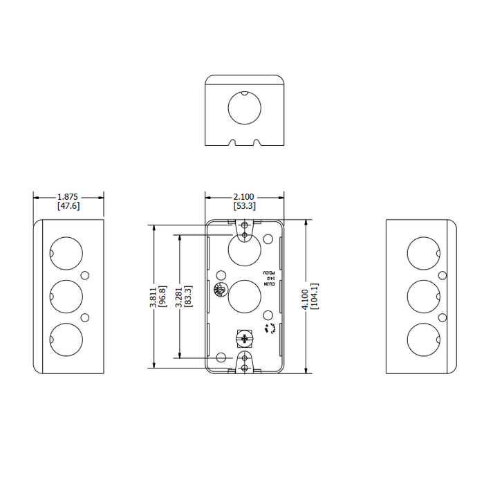 2020BAR 4" x 2" x 1-7/8" Electrical Utility Box