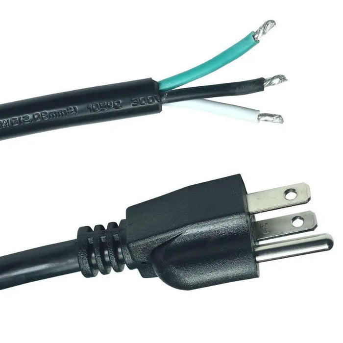 Câble d'alimentation électrique 3 pins, 10' Noir