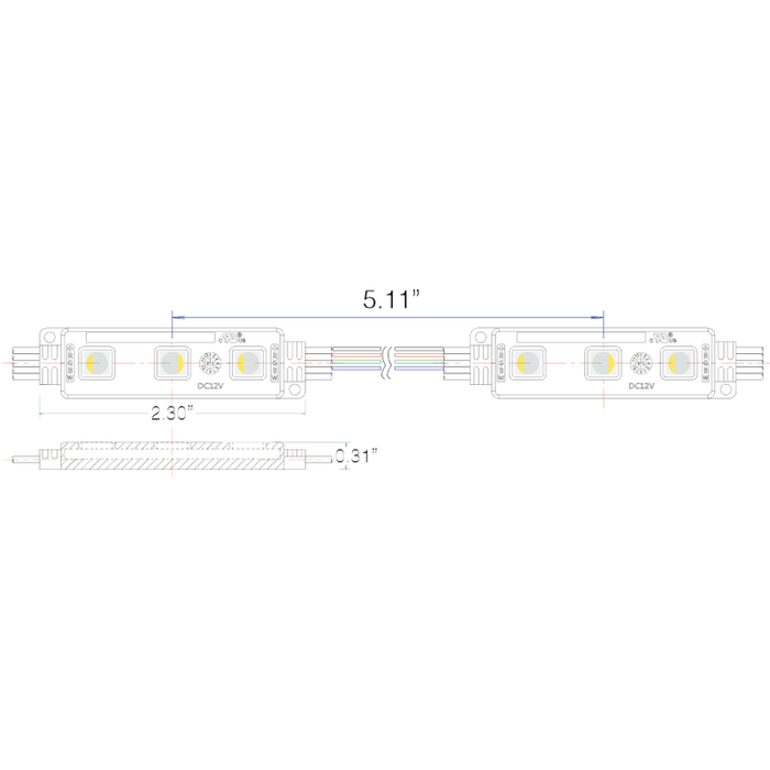 Allanson L307W3RGBW12 LEDgen3 Module 12V DC 0.96 watts RGB