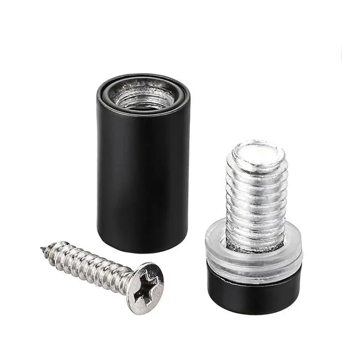 Support pour panneau mural noir en acier inoxydable 1/2' x 1' (12mm x 25mm) 