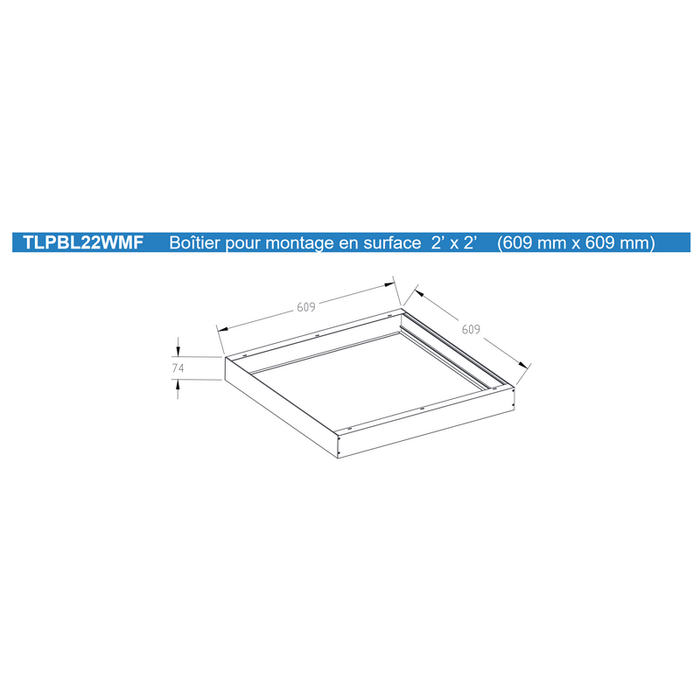 Technilight TLPBL Series Surface Box for Indoor LED Ceiling Light ACCESSORY