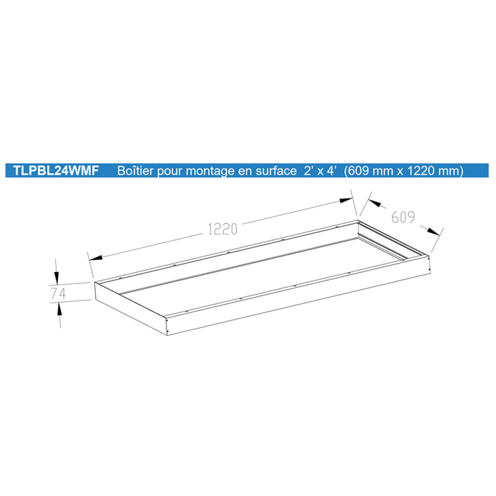 Technilight TLPBL Series Surface Box for Indoor LED Ceiling Light ACCESSORY