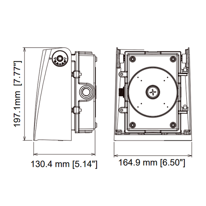 Technilight série TLWMB Mural DEL extérieur photocell intégrée angle ajustable à 90° 3/4/5K