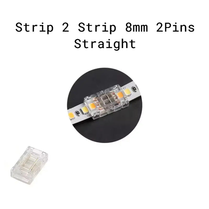 Connecteur raccord de ruban à ruban DEL sans soudure S2S 8mm 2Pins
